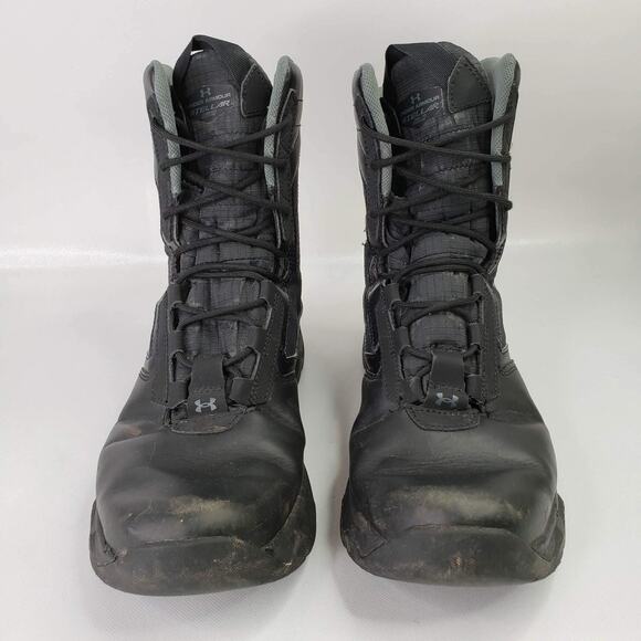 Under Armour Boots Stellar Tactical Men\'s US 11 Black Leather Side-Zip Military main image 5